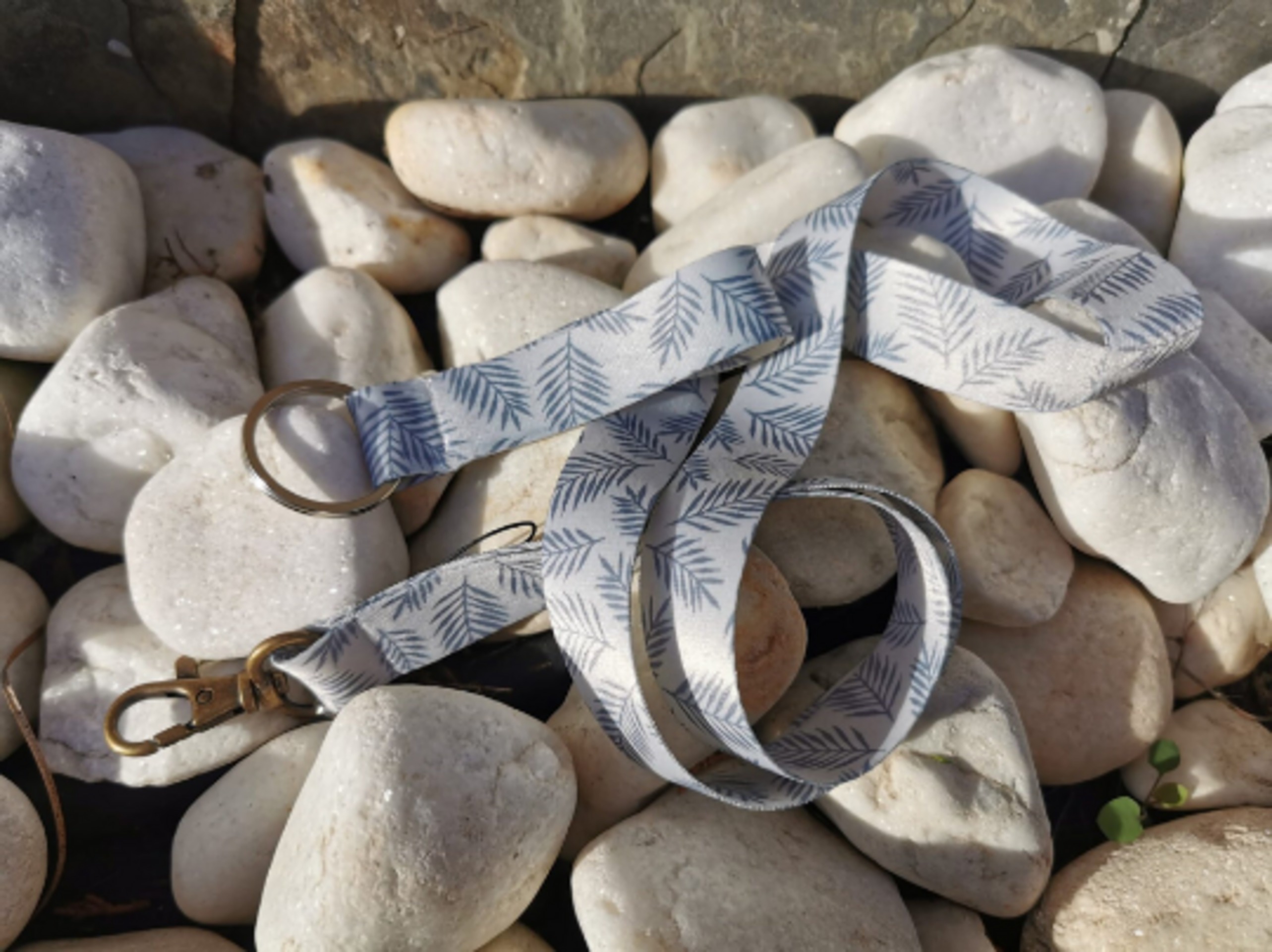 Lanyard hojas "Helechos", cordón de correa para el cuello y llavero - 2