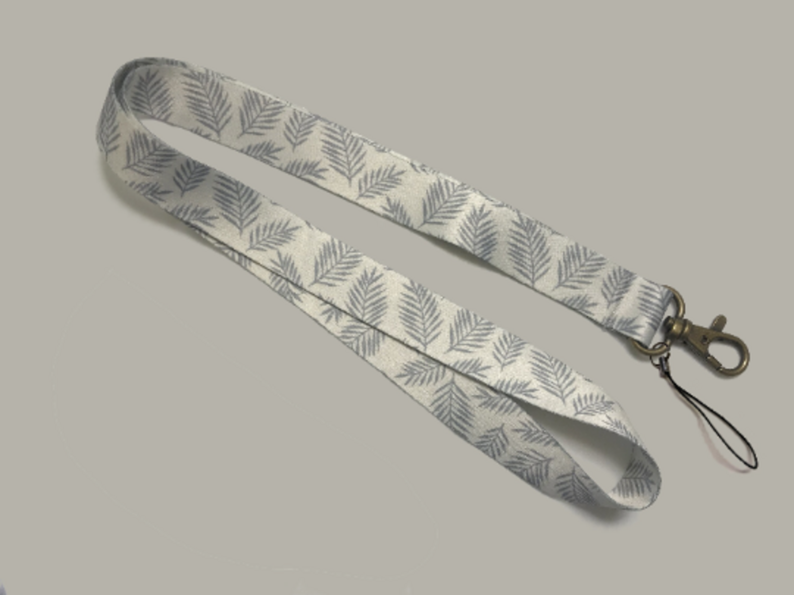 Lanyard hojas "Helechos", cordón de correa para el cuello y llavero - 4